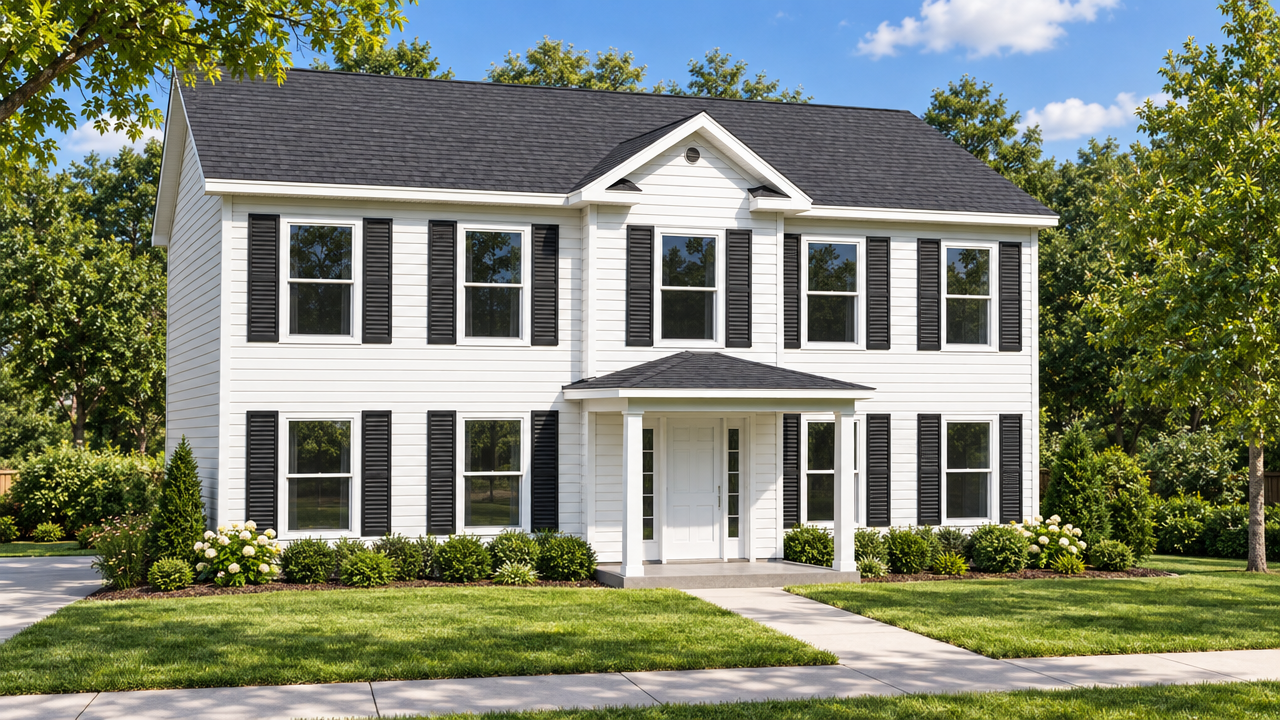 The Newnan A home plan exterior rendering by Quality Family Homes
