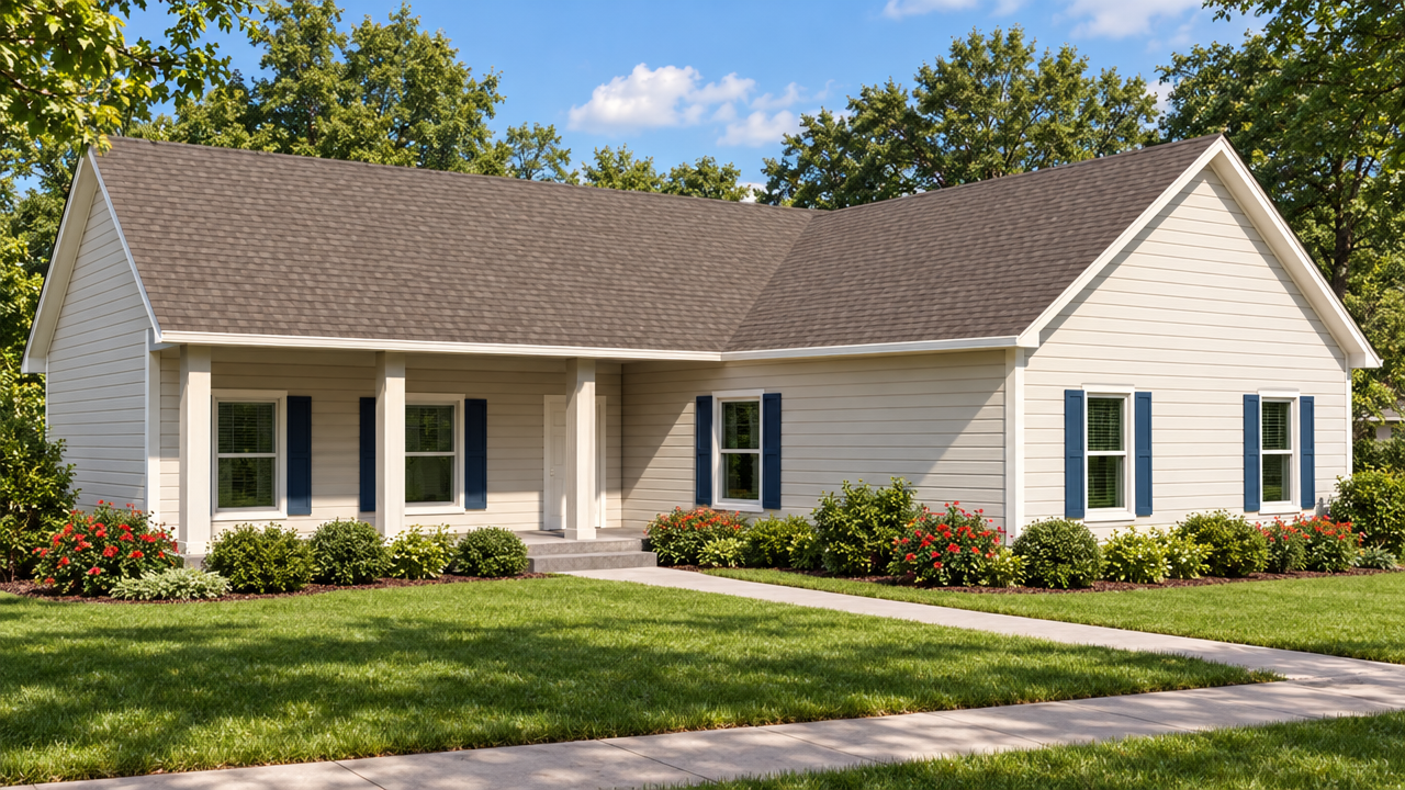 The Granbury home plan exterior rendering by Quality Family Homes