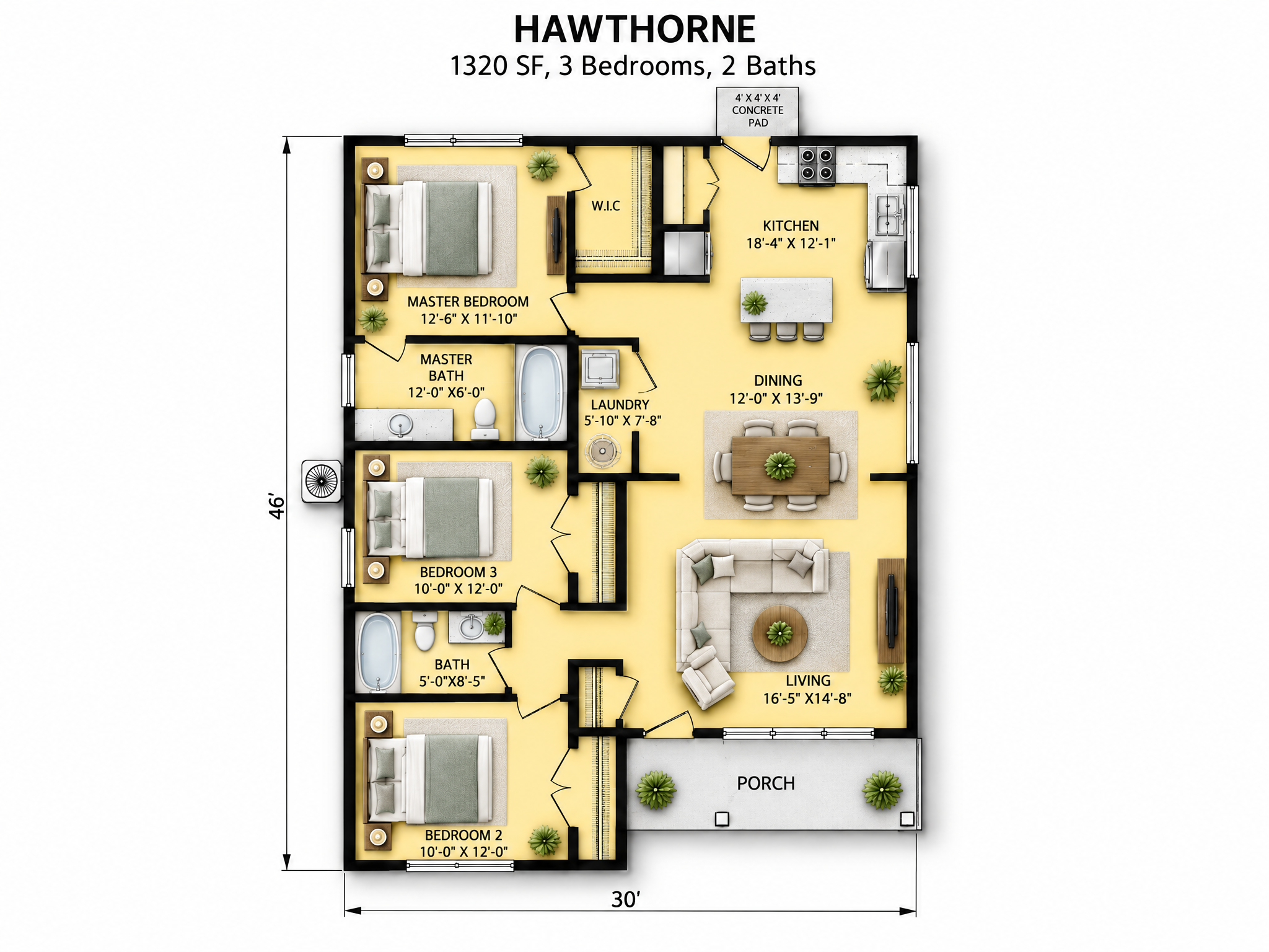 The Hawthorne floor plan by Quality Family Homes