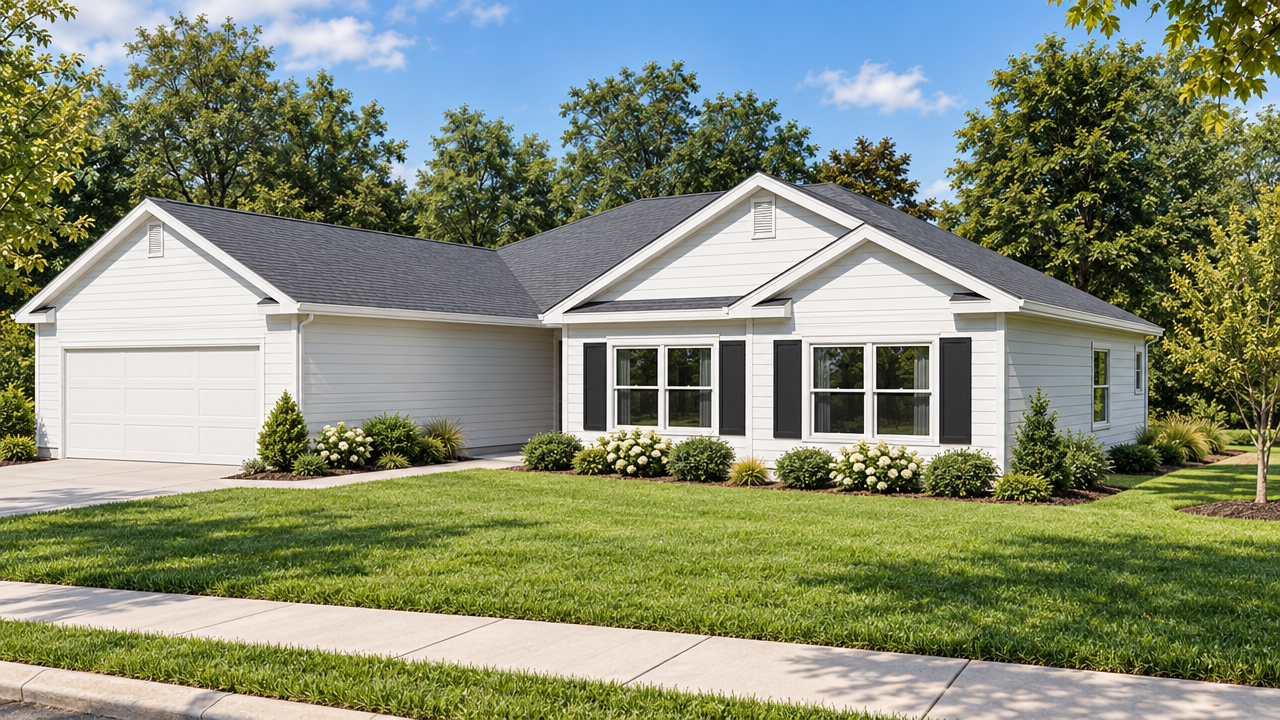 The Ocala home plan exterior rendering by Quality Family Homes