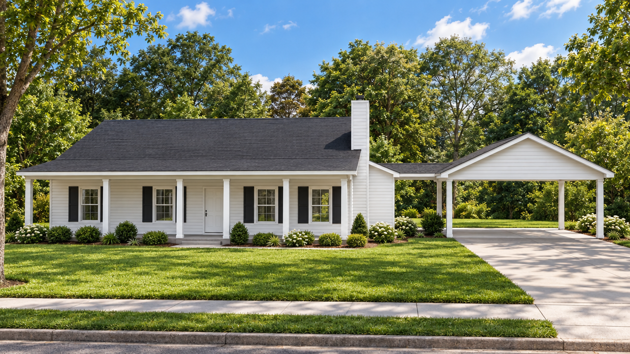 The Live Oak home plan exterior rendering by Quality Family Homes