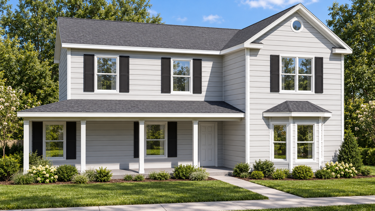 The Middleburg home plan exterior rendering by Quality Family Homes