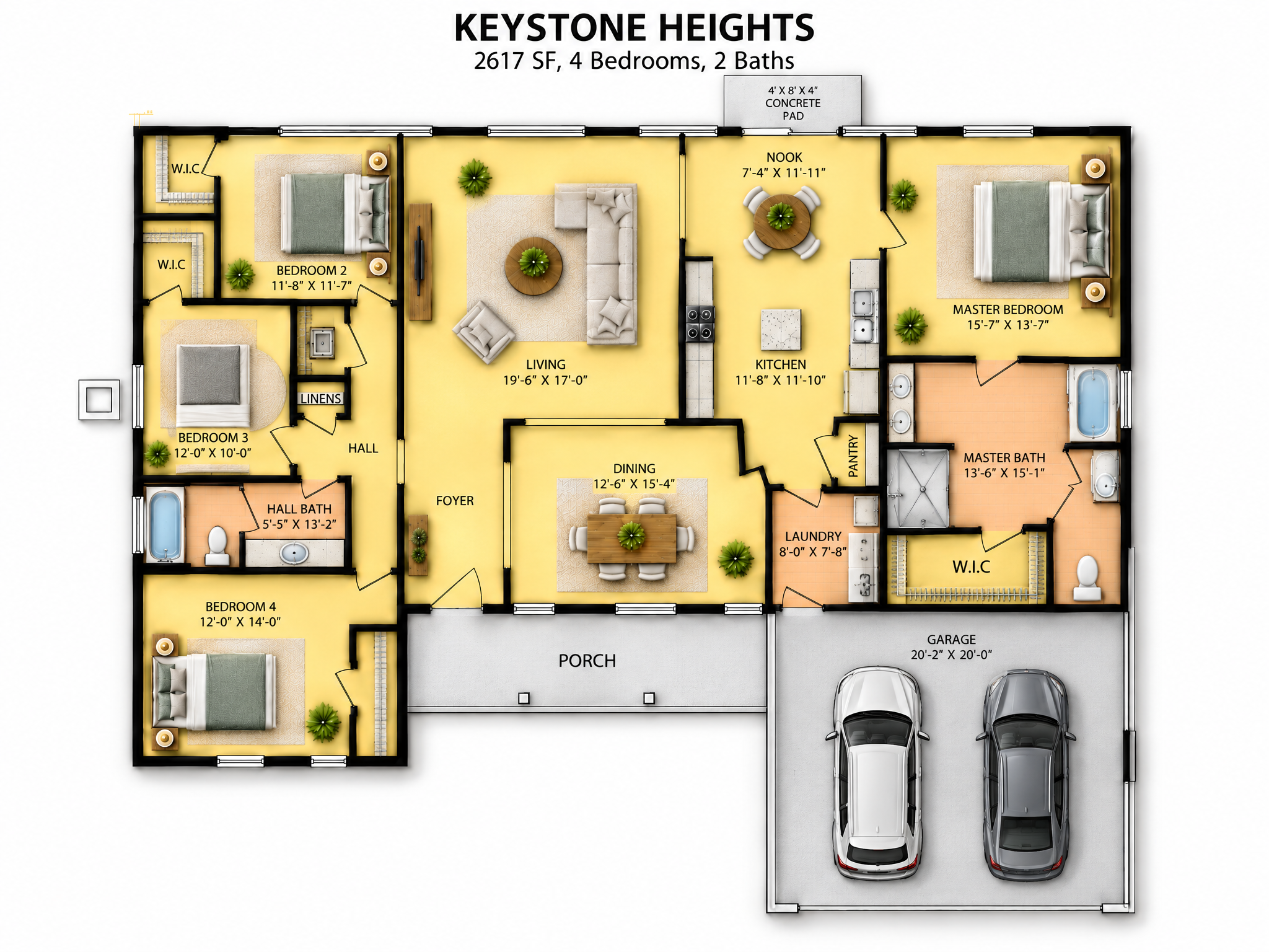 The Keystone Heights floor plan by Quality Family Homes