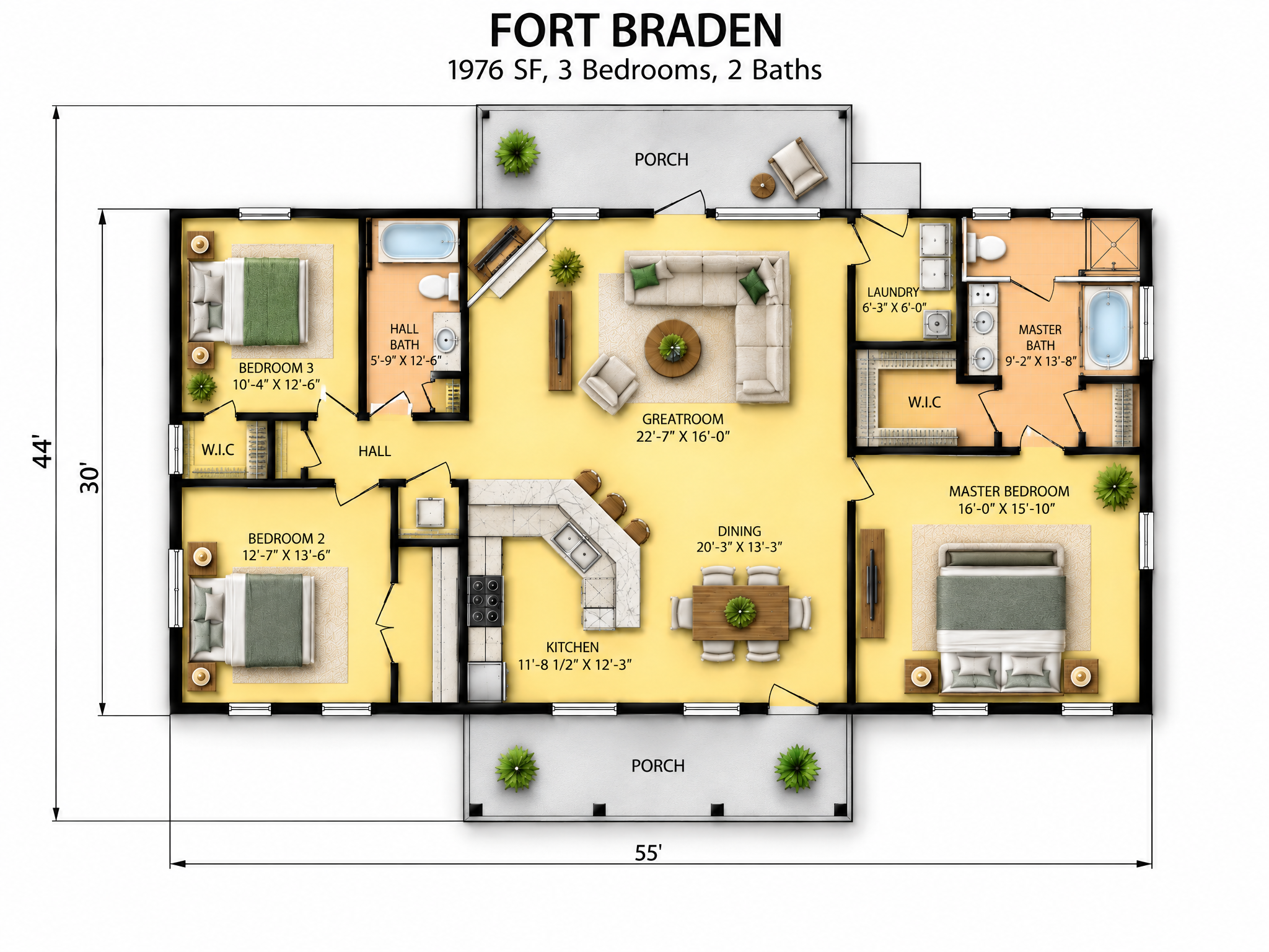 The Fort Braden floor plan by Quality Family Homes