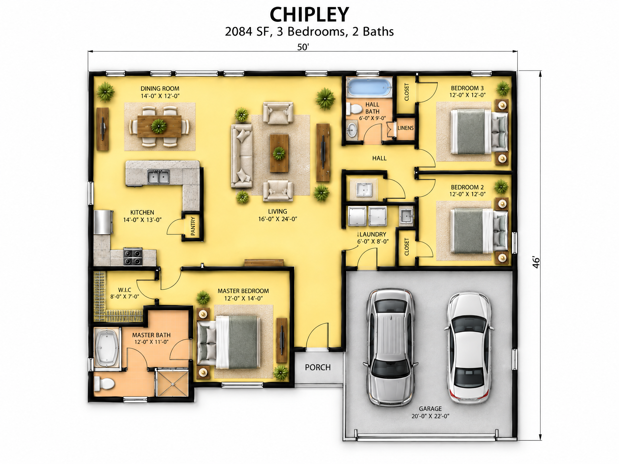 The Chipley floor plan by Quality Family Homes