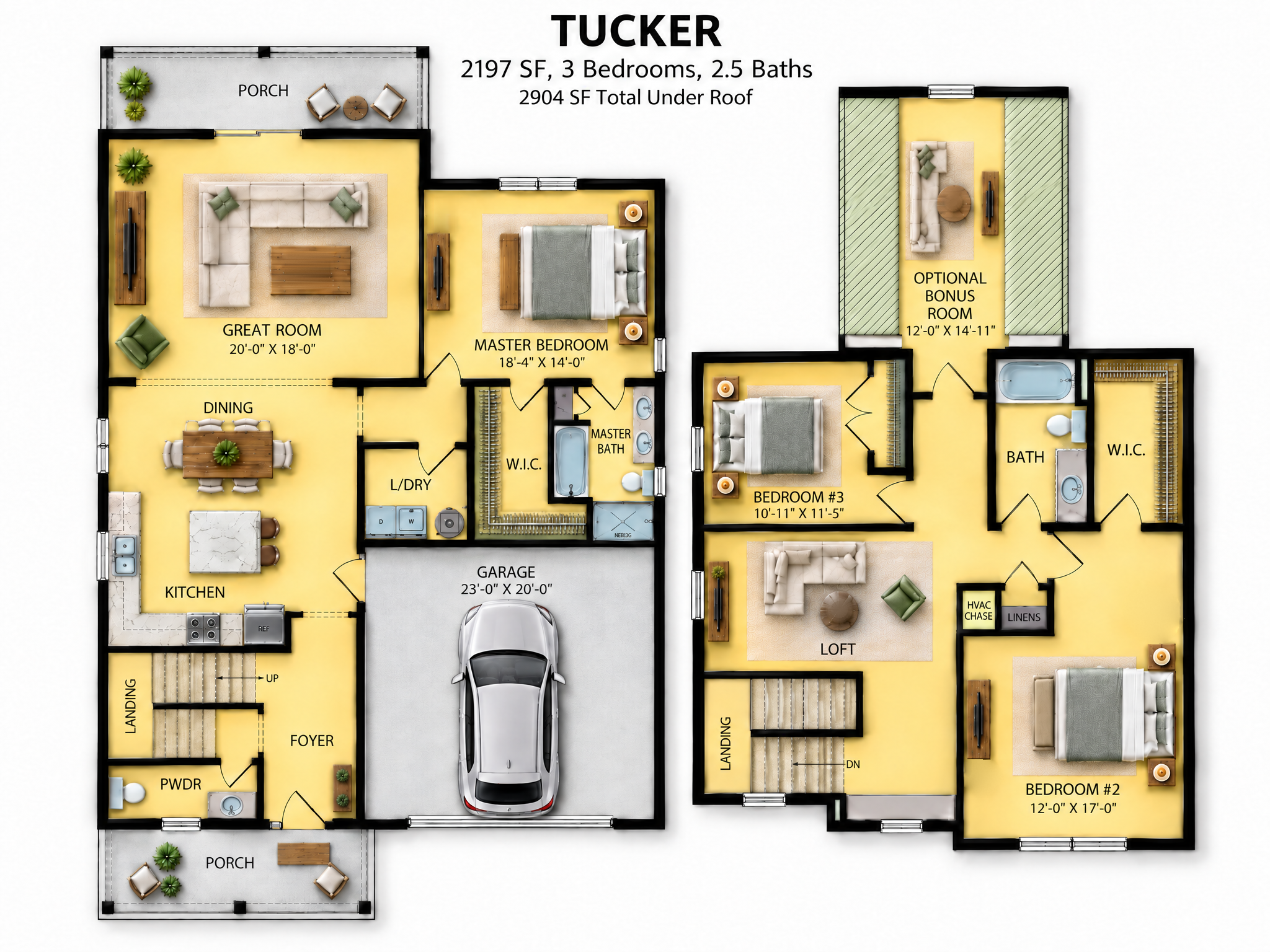 The Tucker floor plan by Quality Family Homes
