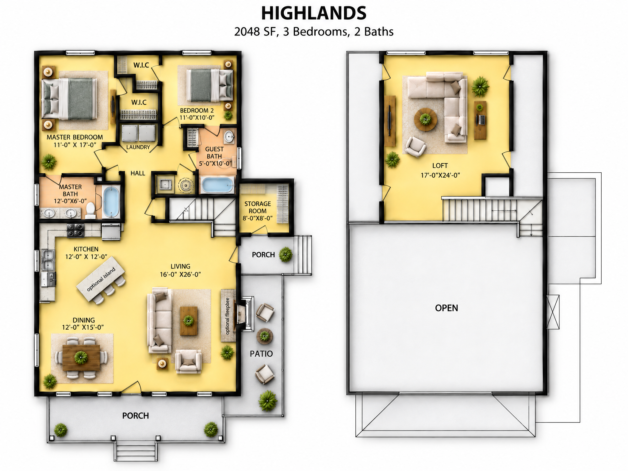 The Highlands floor plan by Quality Family Homes