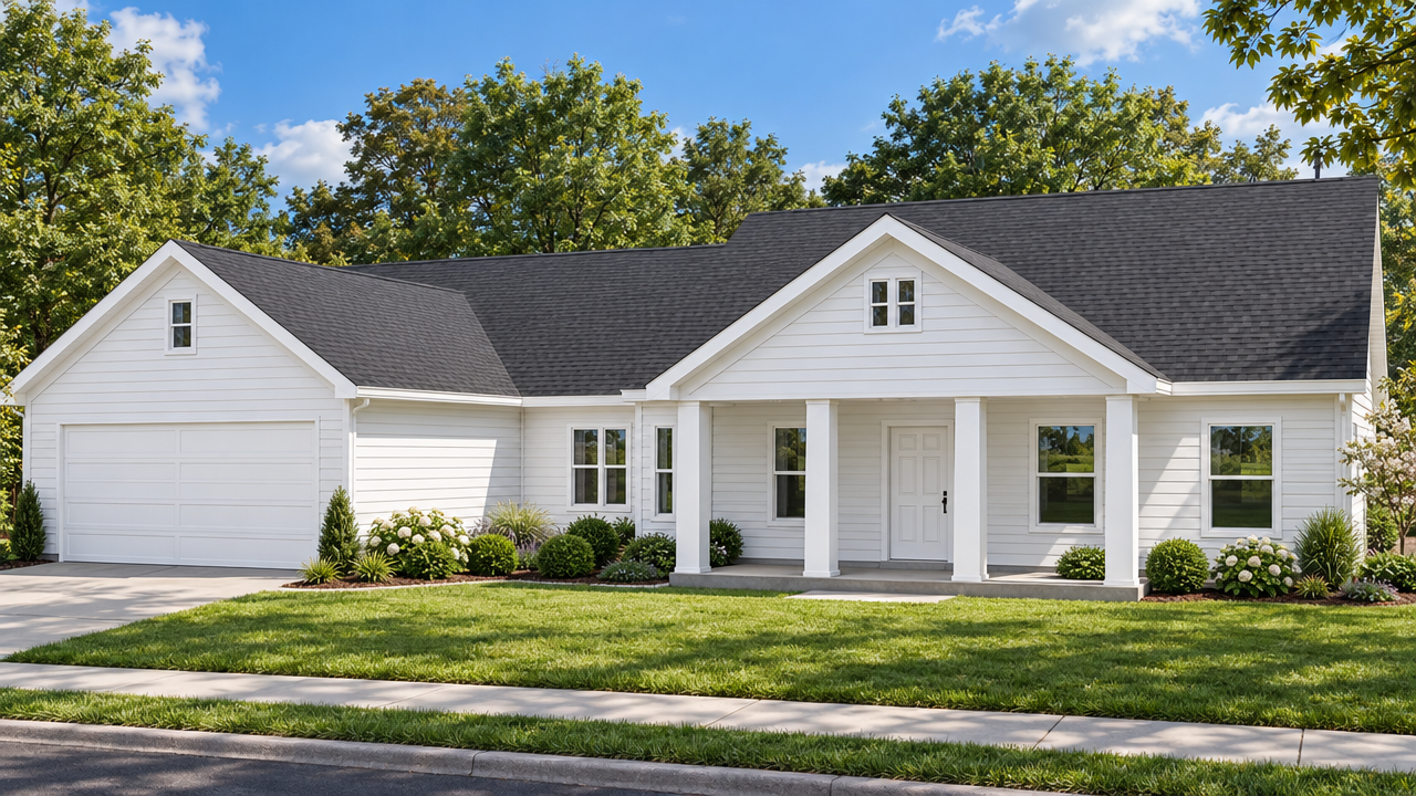 The Covington home plan exterior rendering by Quality Family Homes