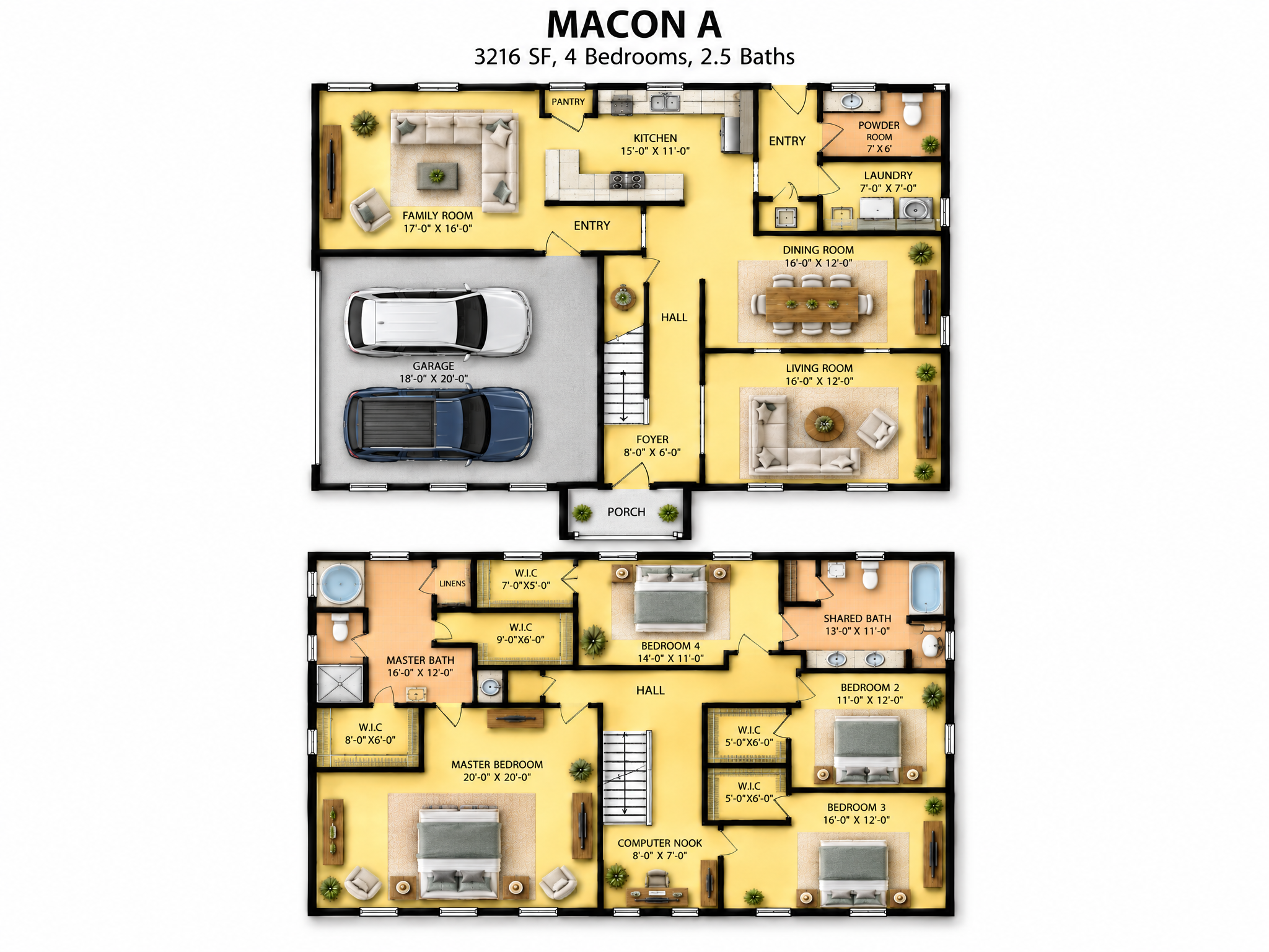 The Macon A floor plan by Quality Family Homes