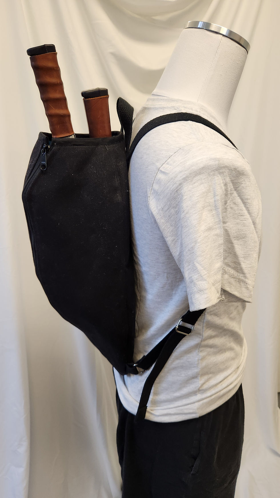 Thumbnail: Whirlyball Scoop Bag: Black & Multi Color Stripes