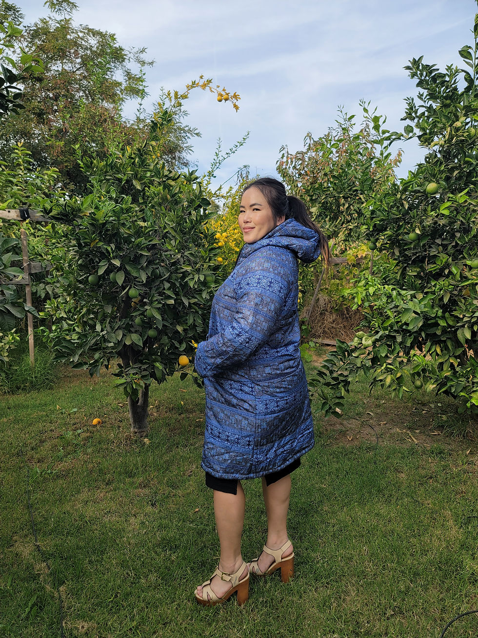 Thumbnail: Batik Print Puffy Jacket