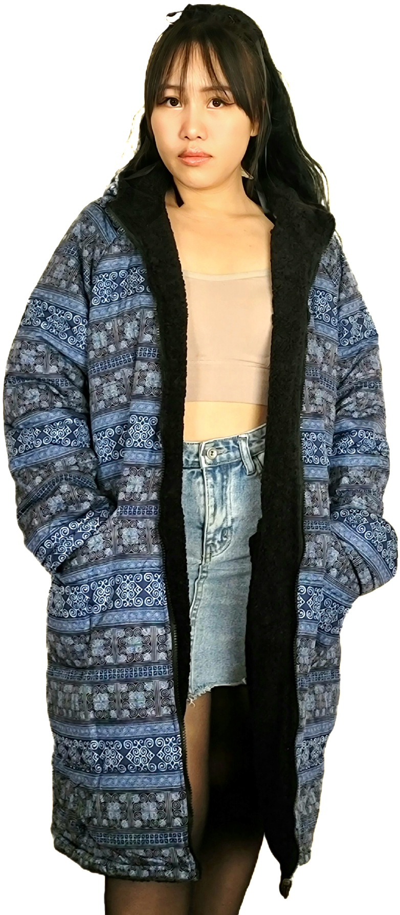 Thumbnail: Batik Print Puffy Jacket