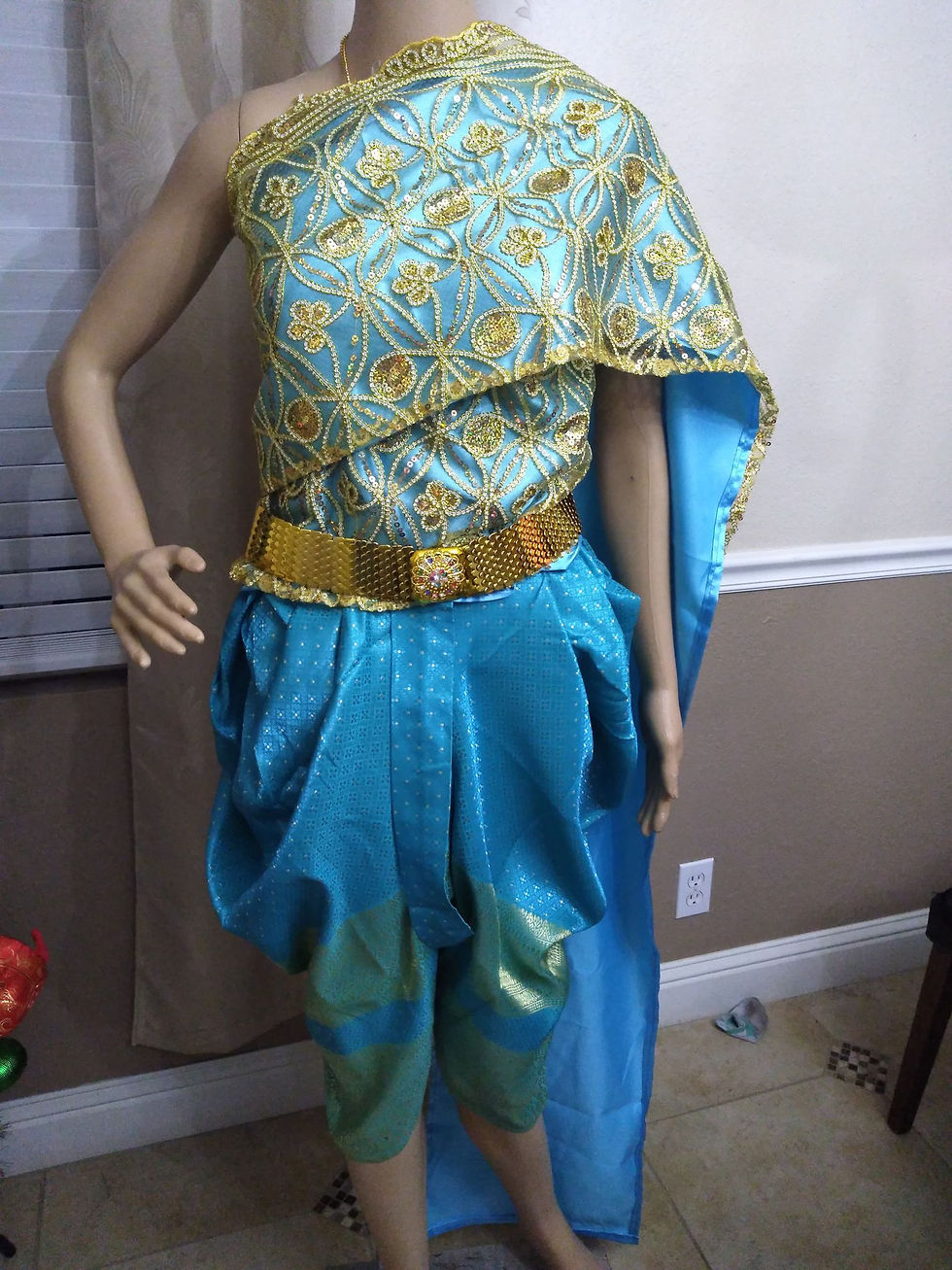 Thumbnail: Blue/Gold Thai pant set