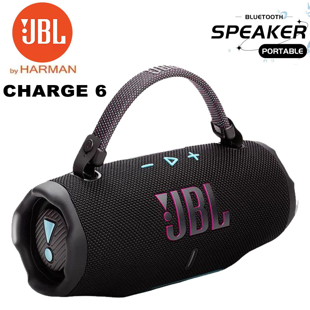 JBL Charge 6 Portable Waterproof and Shockproof Wireless Bluetooth Speaker with 