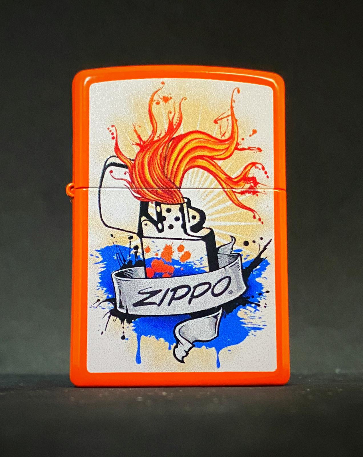 29605 Zippo Design Neon Orange