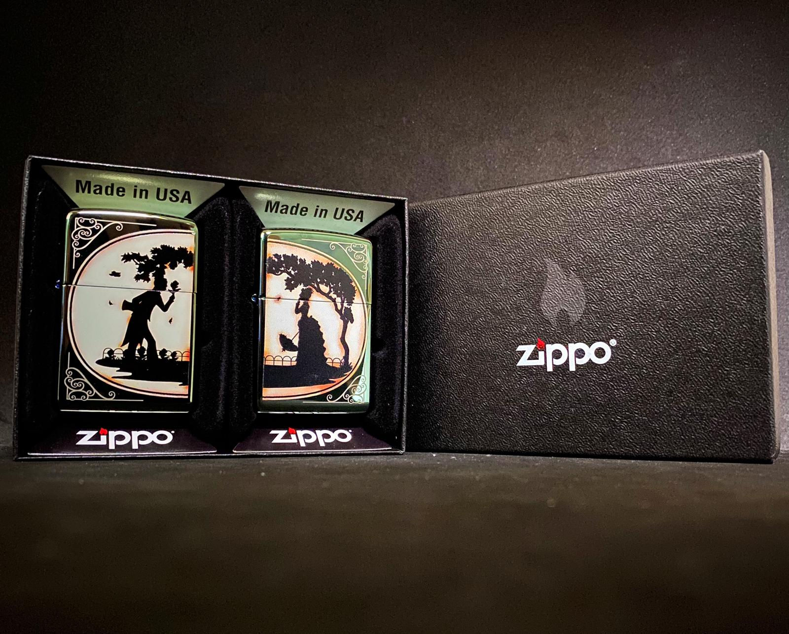 264158 His and Hers Lighter Set with Victorian Silhouette- Pack of 2