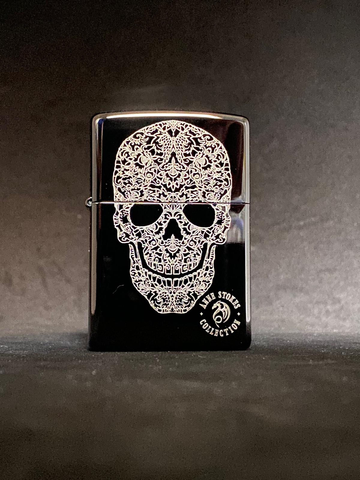 49143 Anne Stokes Collection Skull Black Ice