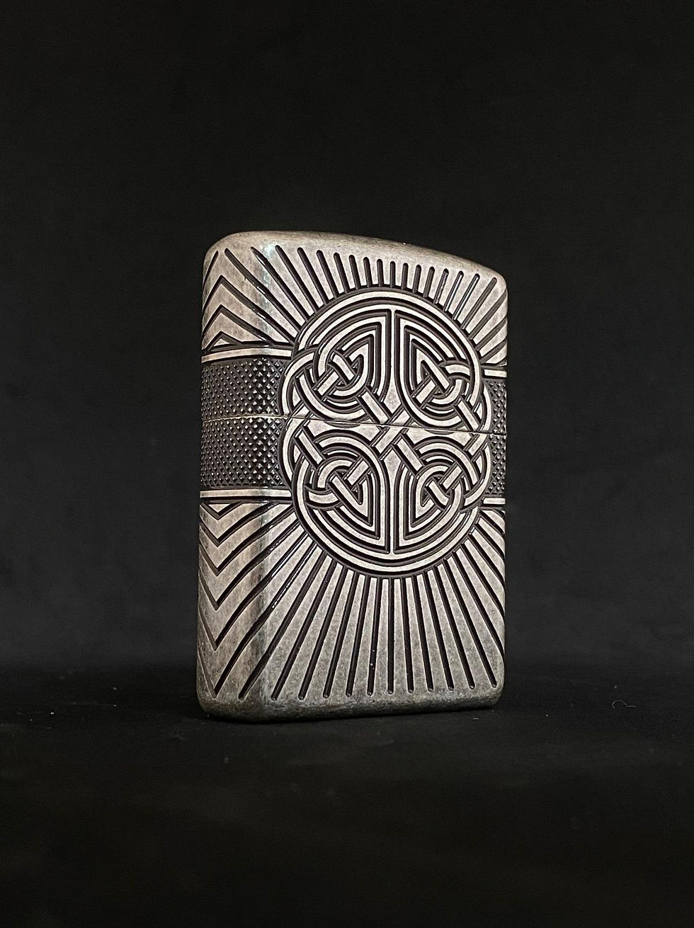 Thumbnail: 29667 Celtic Cross Design Deep Engraved Antique Silver Armor
