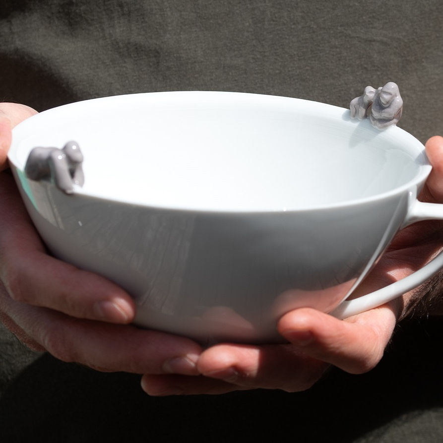 Thumbnail: No Planet B large mug set - whales & gorillas (2 mugs)