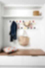 Mud room, custom joinery