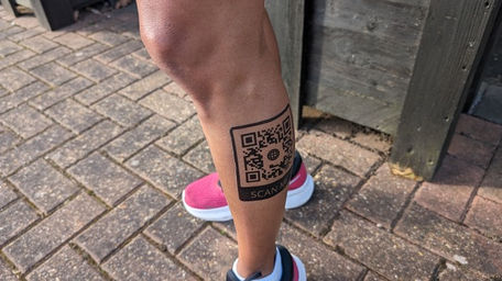 Girls network QR code temporary tattoo