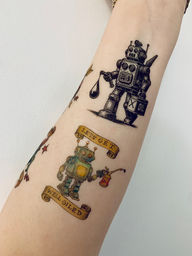 Glastonbury Robot custom temporary tattoos
