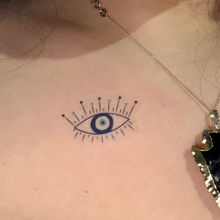 Classic evil eye fake tattoo from our mega pack 