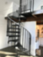 Guest house spiral stairs