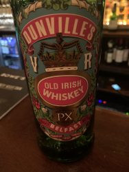 Classic in-venue photo of Dunville’s PX Cask