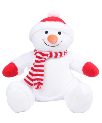 Personalised white snowman teddy bear
