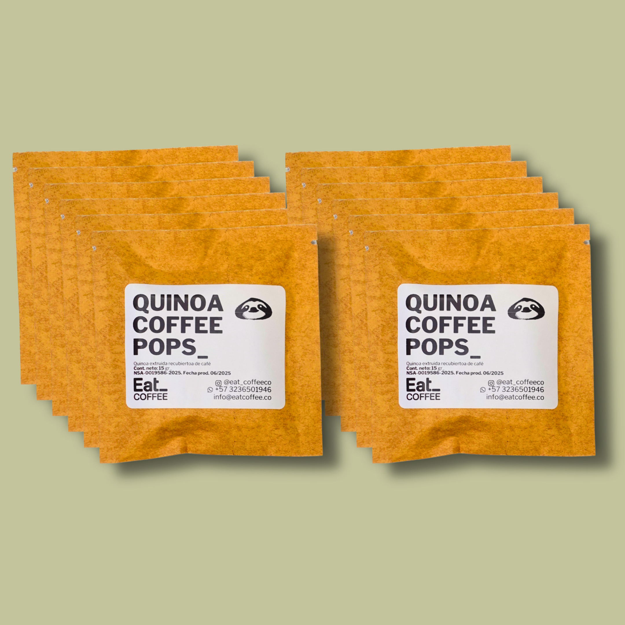 Coffee Pops x 15 gr _ Quinoas infladas recubiertos de café x 12 unidades