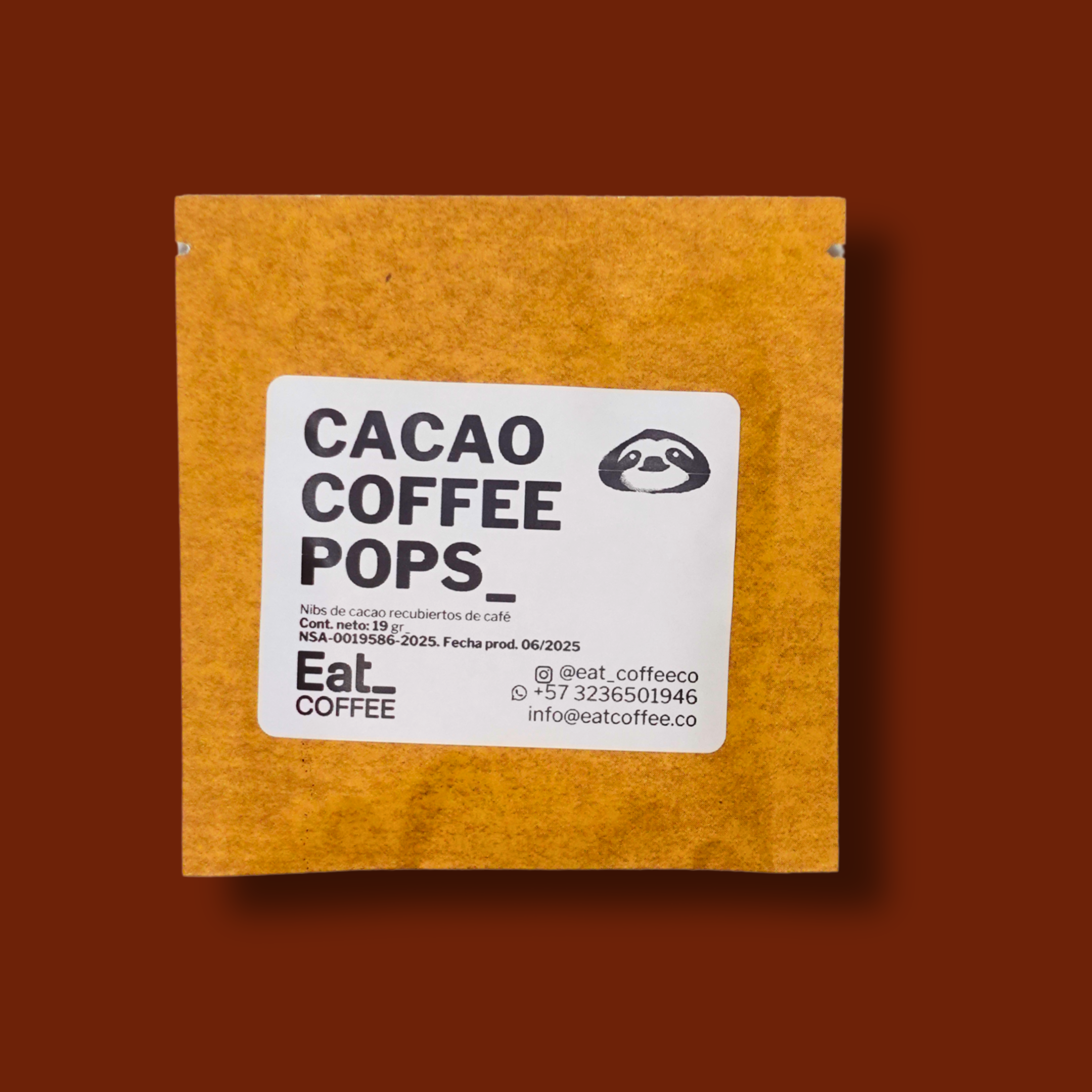 Cacao Coffee Pops x 19 gr _ Nibs de cacao recubiertos de café