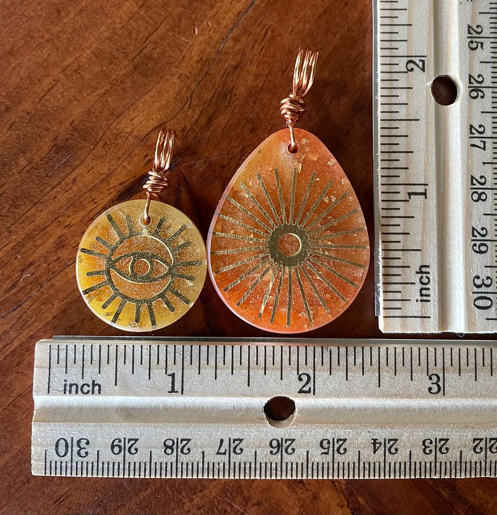 Thumbnail: ✨ Sunshine Orgone Pendant-w/citrine and orange calcite (small)