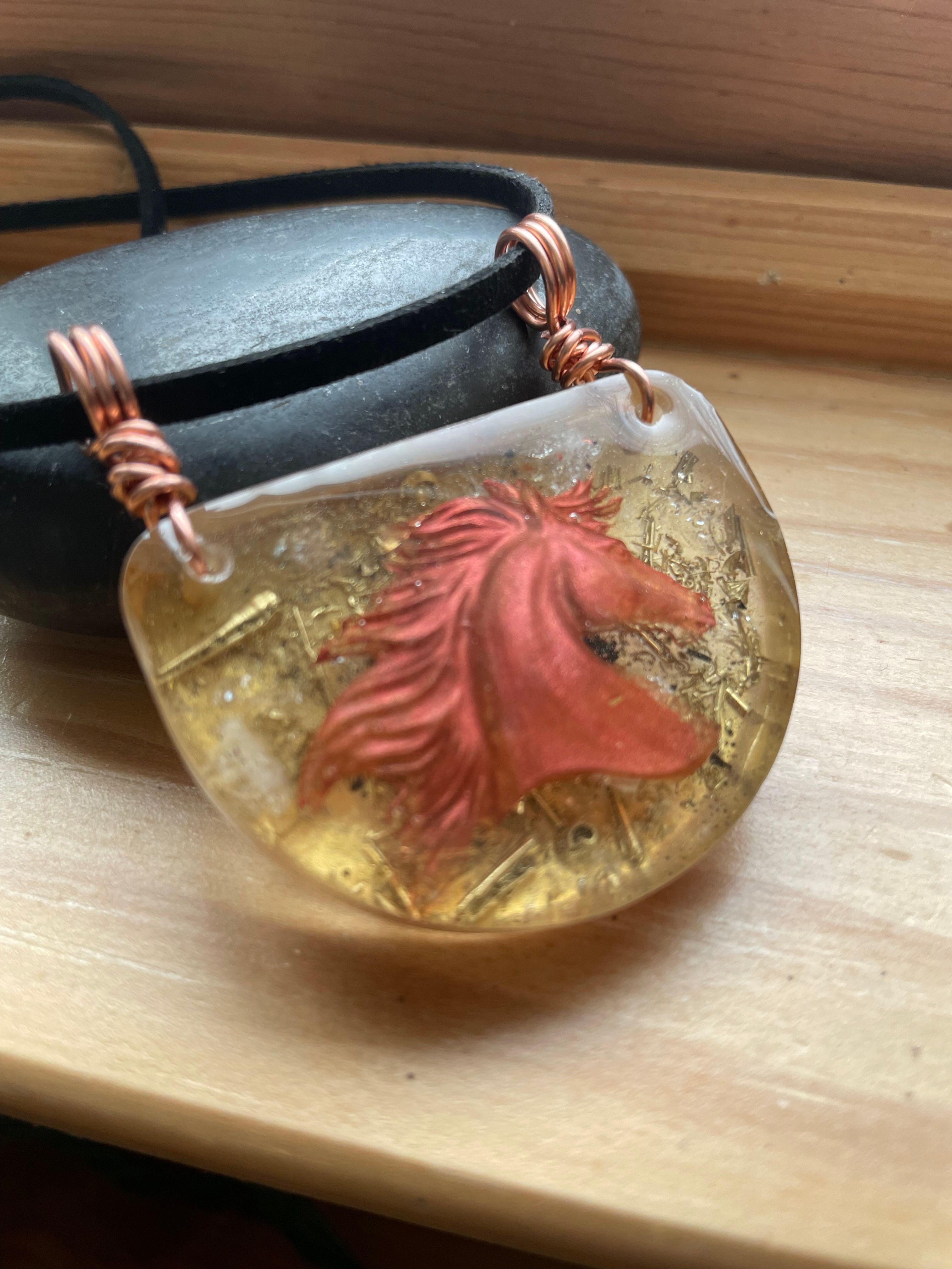 Fire Horse-orange calcite