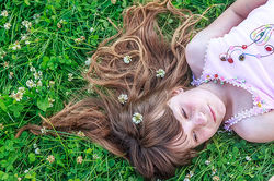 outdoor portrait of child girl