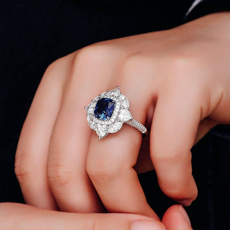 Thumbnail: Cushion Cut Engagement/Solitaire/Anniversary/Promise Ring, Gold Ring