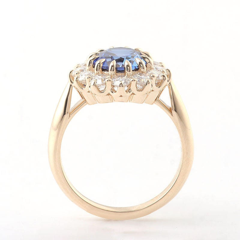 Thumbnail: 2 CT Oval Moissanite Engagement Ring  Solid Gold Ring Oval Cut Wedding Ring