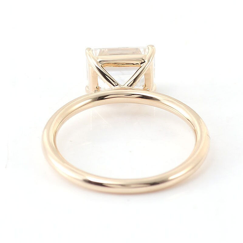 Thumbnail: 2.25 Carat East to West Emerald Cut Moissanite Engagement Ring