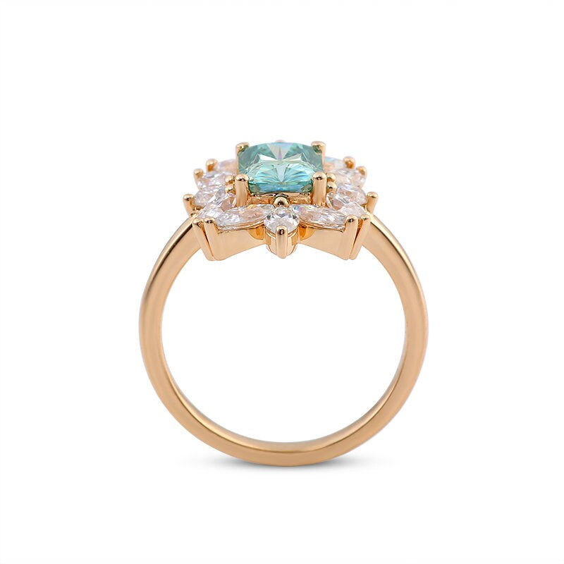 Thumbnail: 1.2 Ct Radiant Cut Moissanite Engagement Ring For Woman
