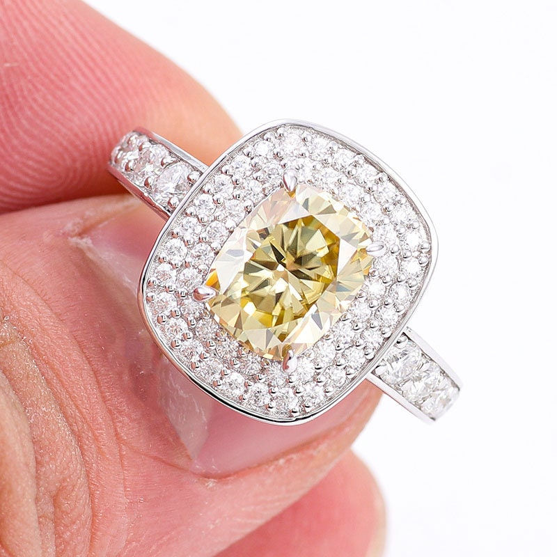 Thumbnail: 1.25 ct Cushion Moissanite Ring, Moissanite Cushion Engagement Ring