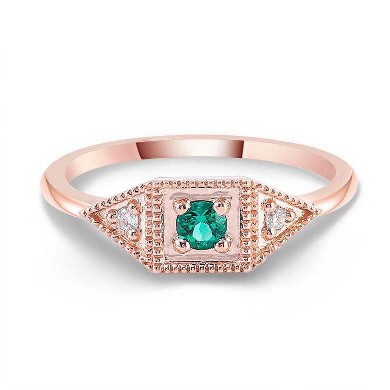 Thumbnail: Round Cut Engagement/Solitaire/Anniversary/Promise Ring, Sterling Silver 10K/14K