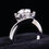 Thumbnail: 6-Prong 2 CT Moissanite Round Engagement Ring