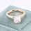 Thumbnail: 3 Carat Emerald 14K Yellow Gold Engagement Ring , Promise Ring