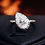 Thumbnail: 2 Ct Pear Cut Moissanite Ring, Engagement Ring, 14k Yellow Gold Ring