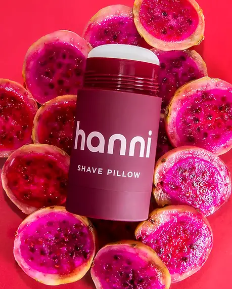 Product-forward beauty photography highlighting Hanni skin products and textures
