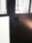Détail porte vitrée d'intérieur sur mesure