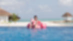 Enjoying resort in Maldives
