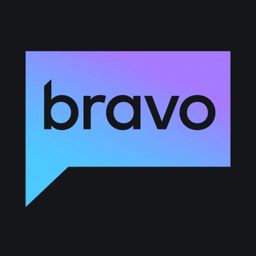 Gradient Bravo logo with a blue-to-purple speech bubble and "bravo" text on a black background, creating a modern, sleek look.
