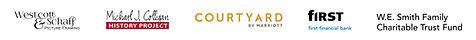 Logos: Westscott and Schaft, Micheal j. Colligan, Courtyard Marriott, First Financial Bank, W.E. Smith Family Charitable Trust Fund