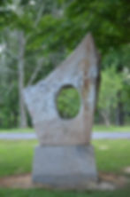 Large granite carved sculpture with hidden glass elements. Keepsake by Antoinette Prien Schultze